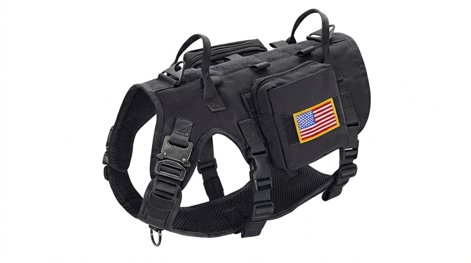 Harnais Militaire Chien avec Sacs