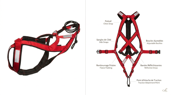 Harnais Sport Grand Chien : Ski & Course
