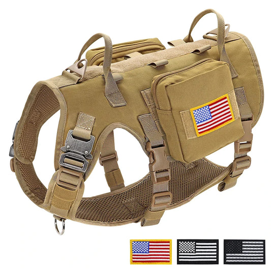 Harnais Militaire Chien avec Sacs
