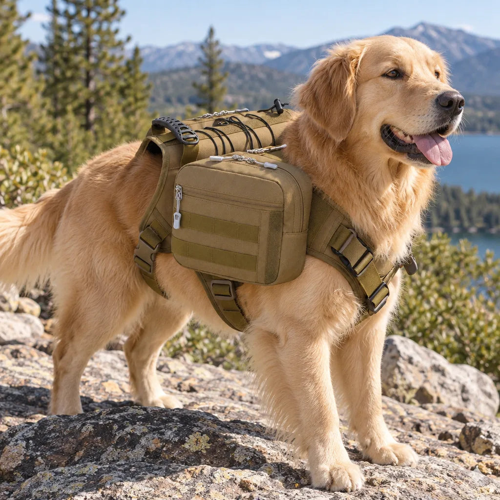 Harnais Sac à Dos Réglable pour Chien